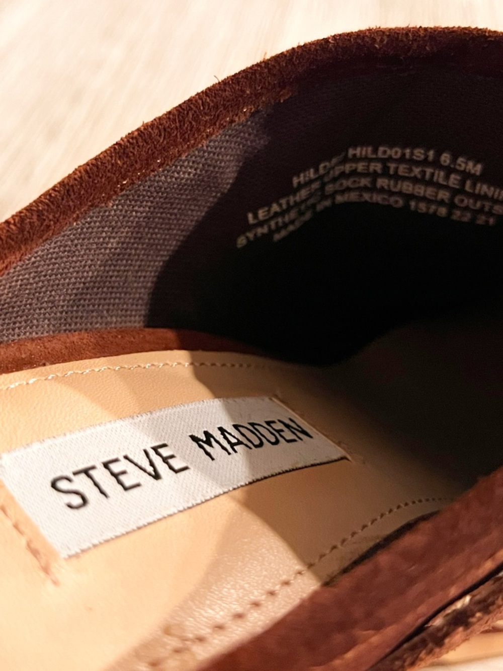 Steve Madden Hilde Suede Wooden Platform Clog Size 6.5 - Picture 11 of 13